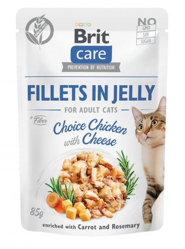 Brit Care Cat - Fillets in Jelly Choice Chicken with Cheese 